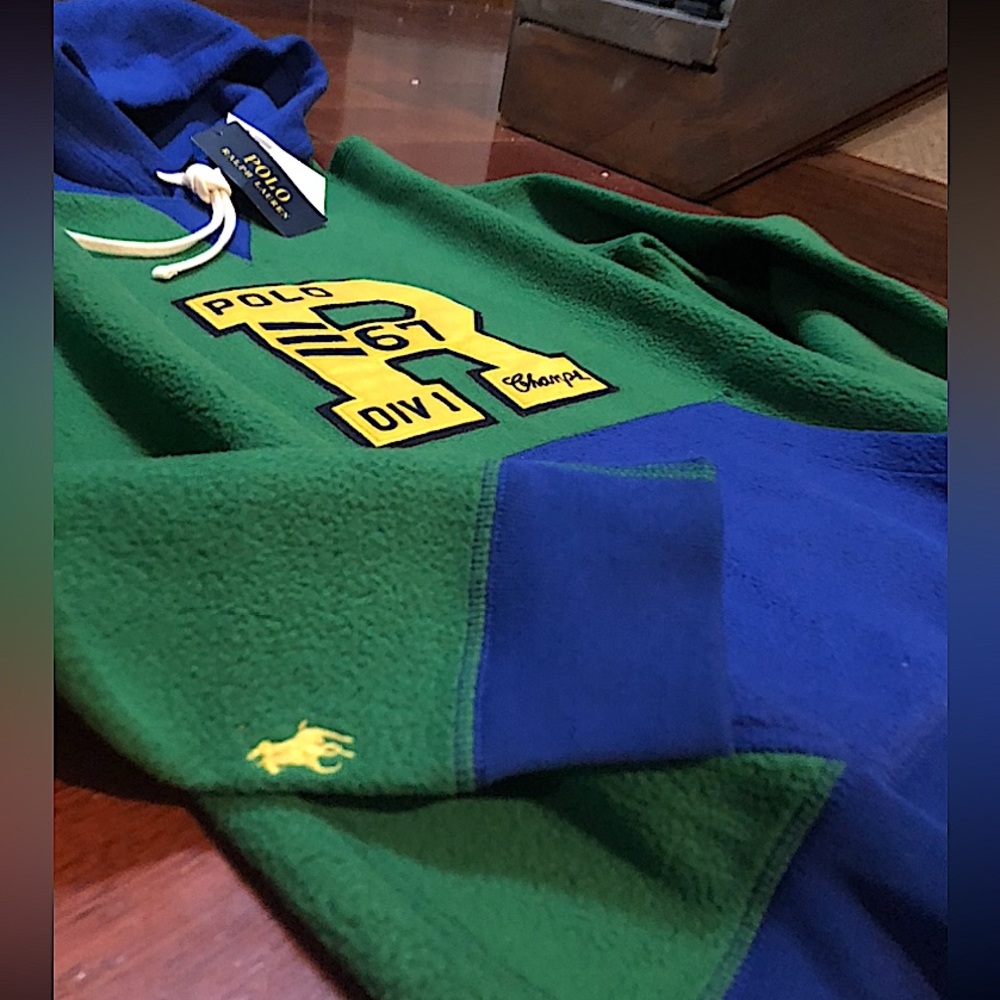 NWT Men’s Polo Ralph Lauren Small “Brushed Fleece” Pullover Hoodie